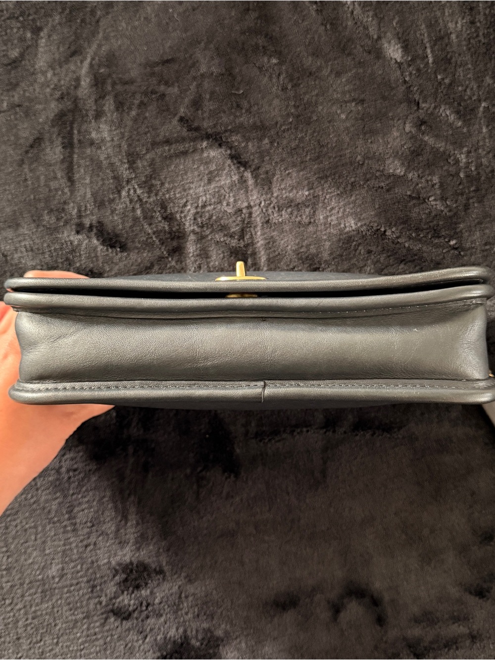 Coach Pre '94 1989 - 1993 Vintage Navy Blue Pocket Purse - Picture 9 of 13